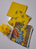 Premium Mustard Unstitched 3 Piece Lawn Suit
