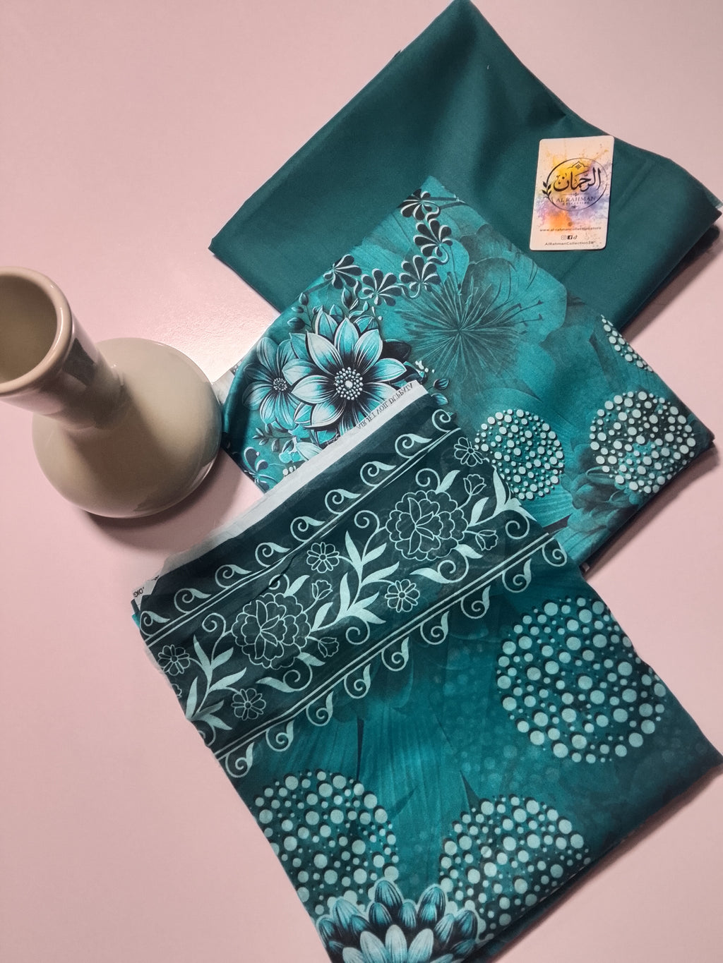 Refined Dark Teal Unstitched 3 Piece Lawn Suit