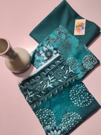 Refined Dark Teal Unstitched 3 Piece Lawn Suit