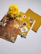 Elegant Mustard Yellow Unstitched 3 Piece Lawn Suit