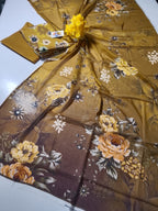 Elegant Mustard Yellow Unstitched 3 Piece Lawn Suit