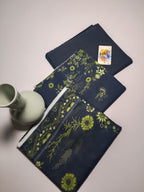 Sophisticated Dark Navy Blue Unstitched 3 Piece Lawn Suit