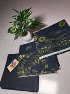 Sophisticated Dark Navy Blue Unstitched 3 Piece Lawn Suit