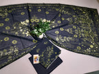 Sophisticated Dark Navy Blue Unstitched 3 Piece Lawn Suit