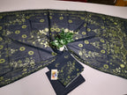 Sophisticated Dark Navy Blue Unstitched 3 Piece Lawn Suit
