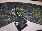 Sophisticated Dark Navy Blue Unstitched 3 Piece Lawn Suit