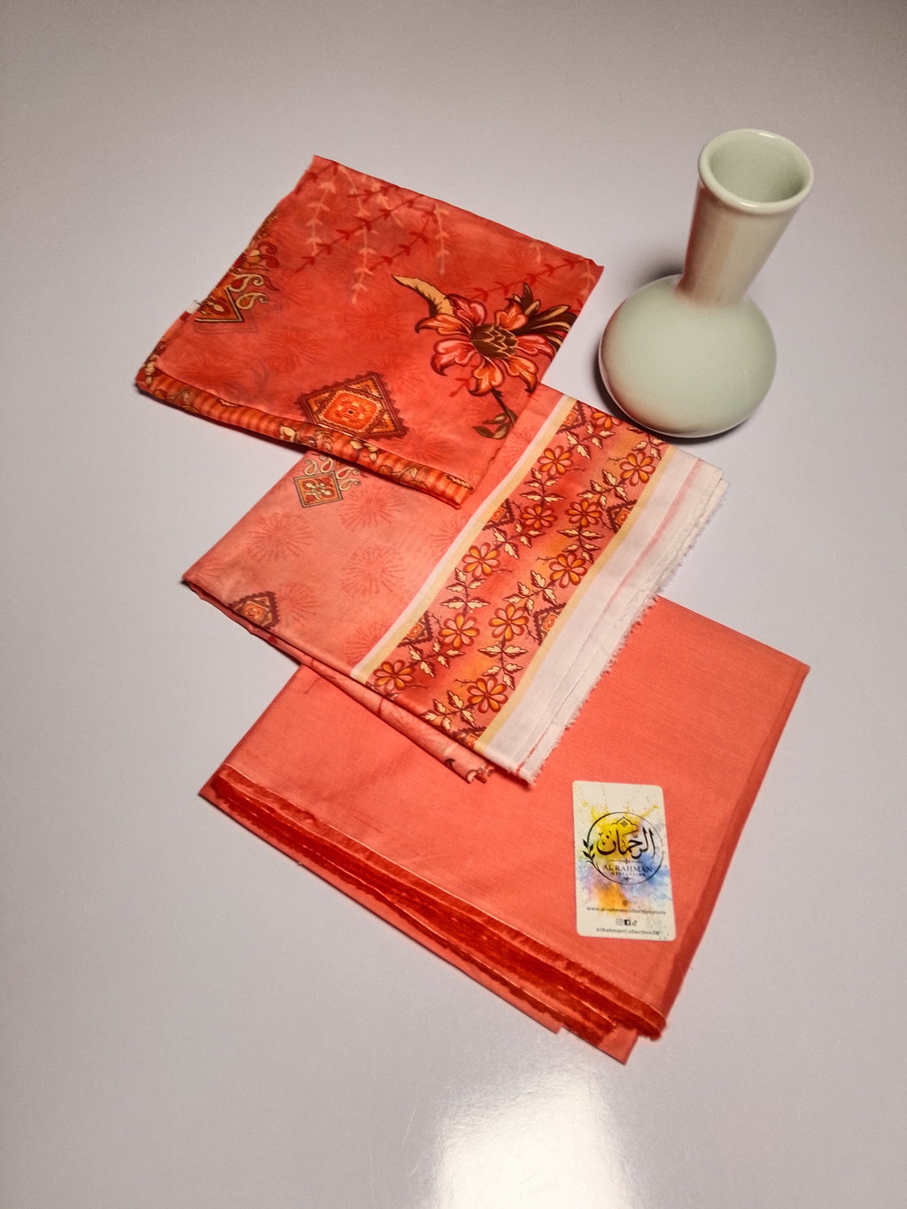 Premium Peach Color 3PC Lawn Suit