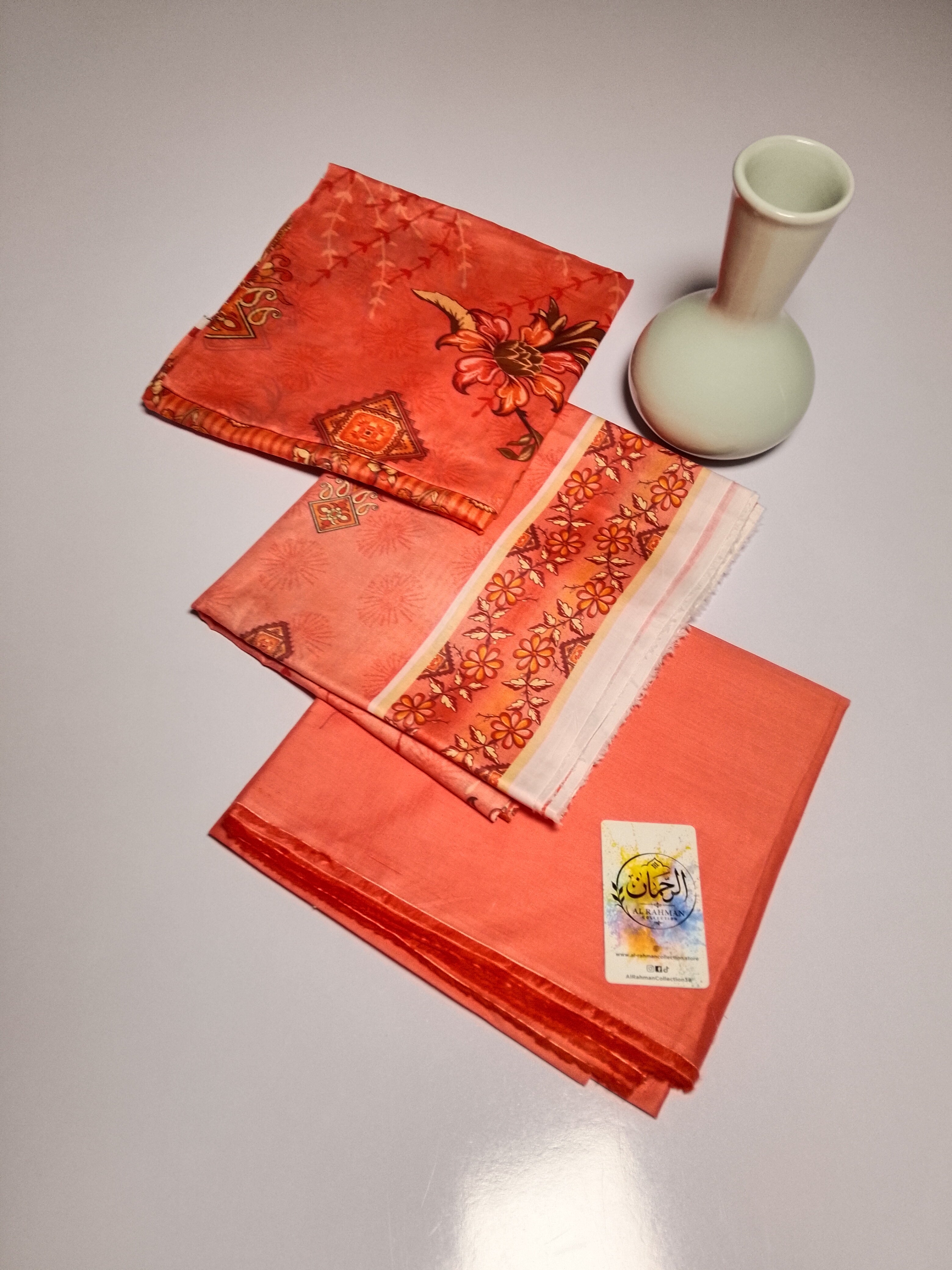Premium Peach Color 3PC Lawn Suit