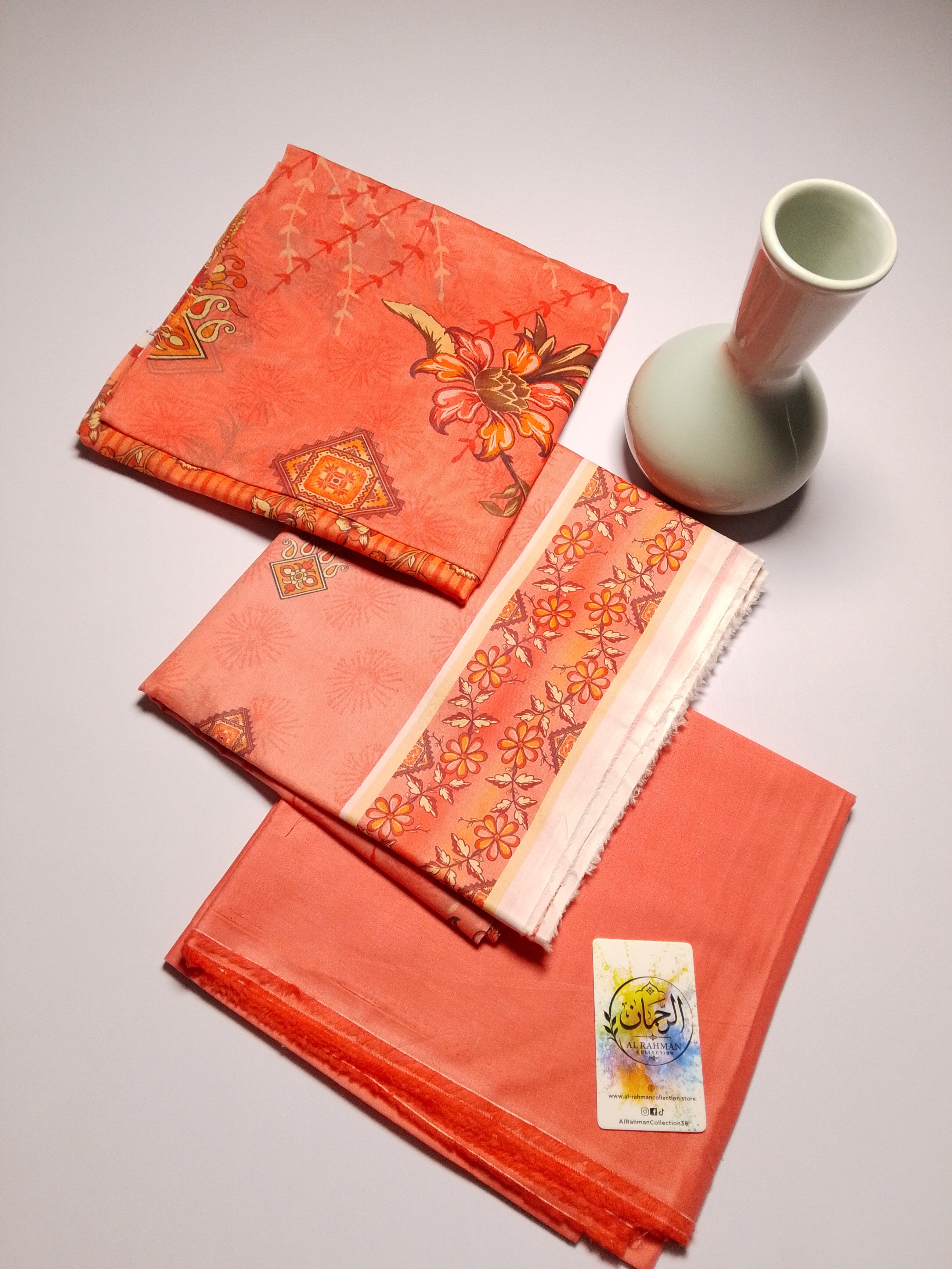 Premium Peach Color 3PC Lawn Suit