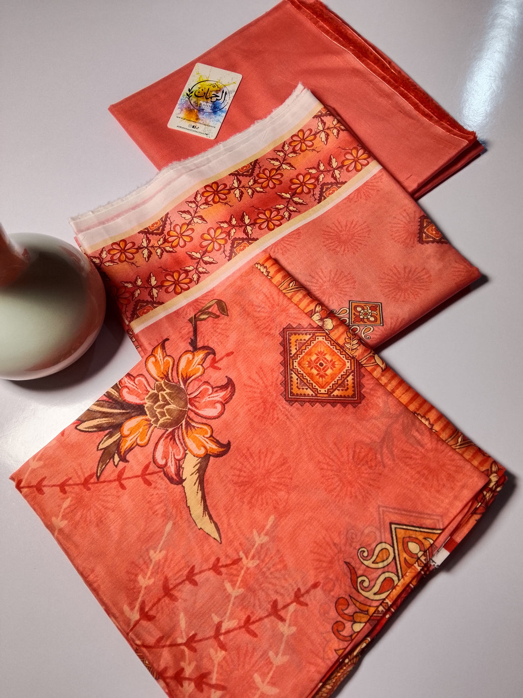 Premium Peach Color 3PC Lawn Suit