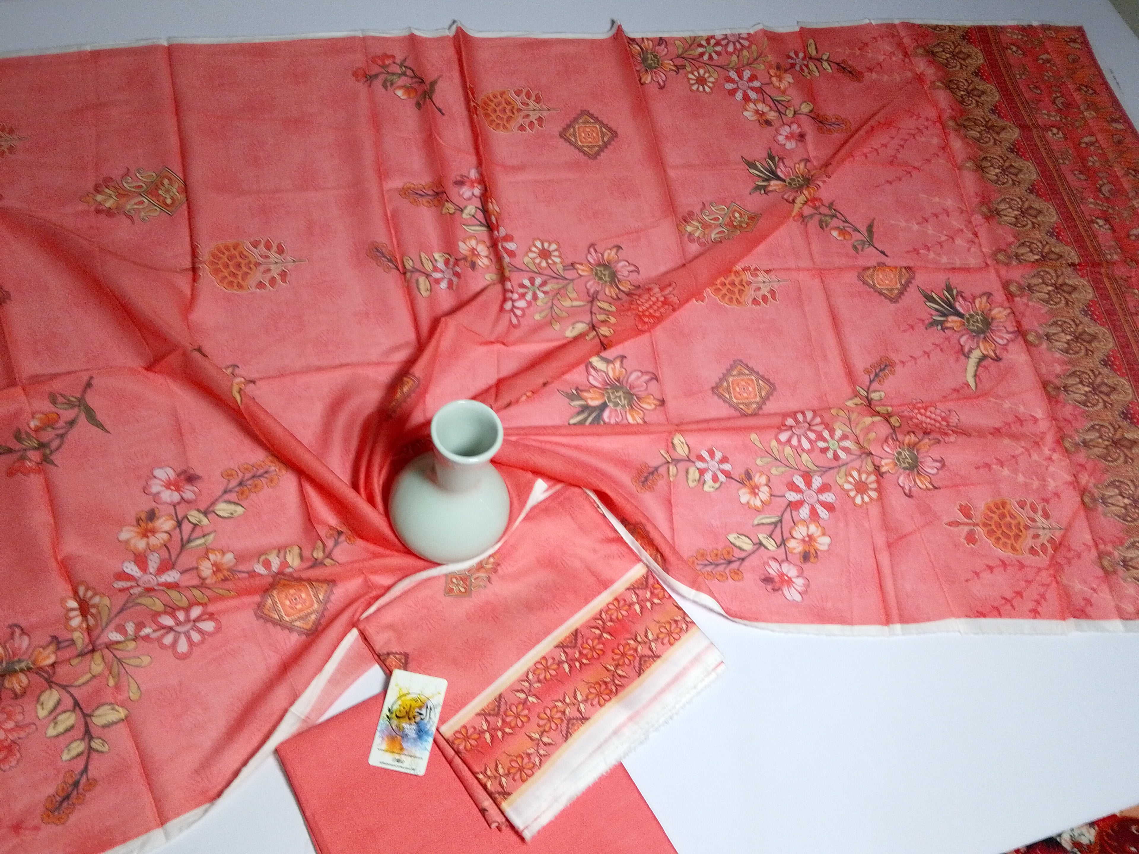 Premium Peach Color 3PC Lawn Suit