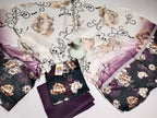 Royal Purple Unstitched 3 Piece Lawn Suit