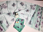 Elegant Mint Green Unstitched 3 Piece Lawn Suit