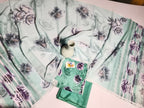 Elegant Mint Green Unstitched 3 Piece Lawn Suit