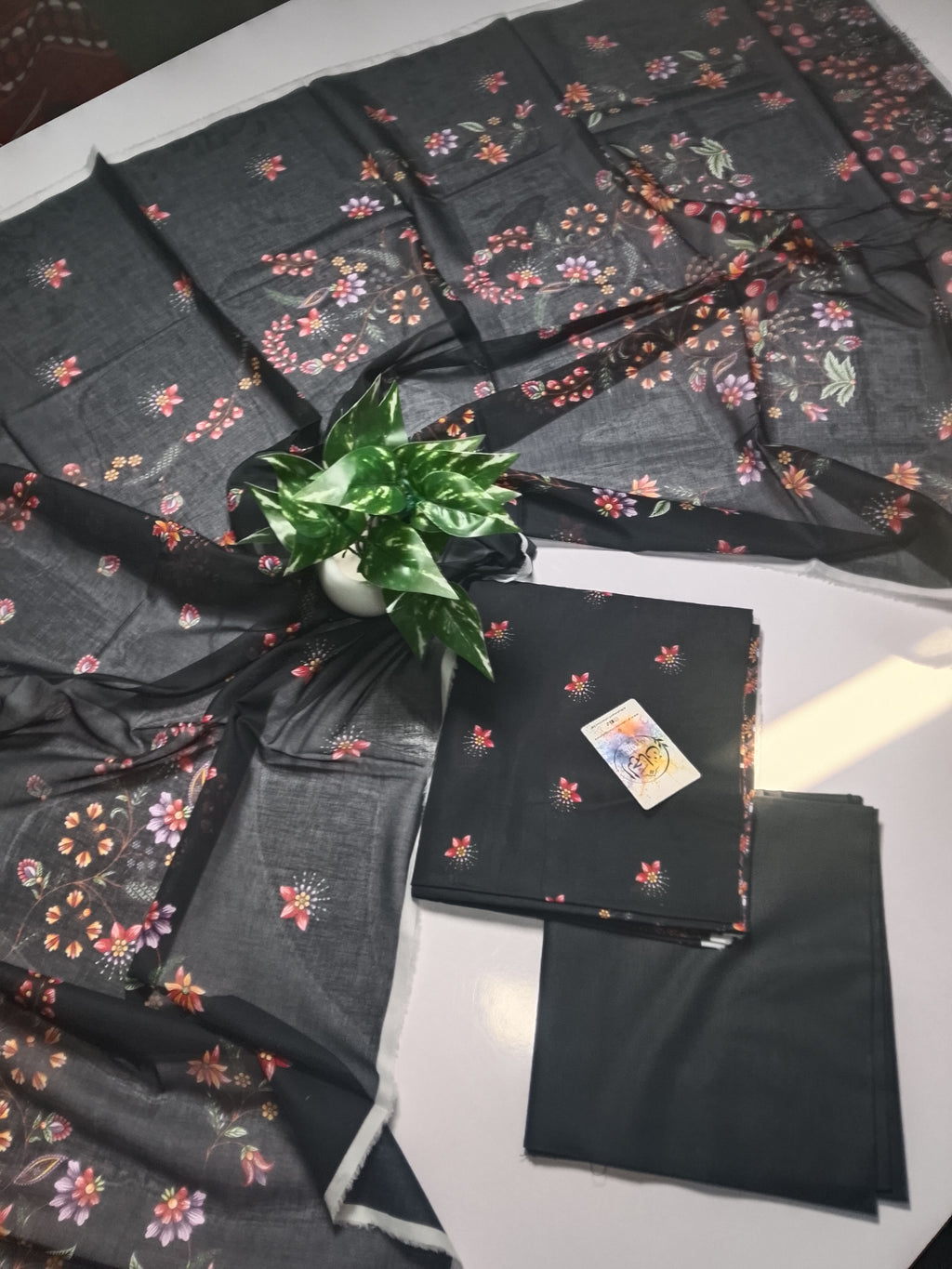 Premium Black 3 Piece Lawn Suit