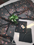Premium Black 3 Piece Lawn Suit