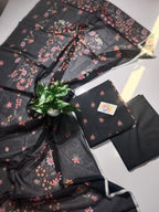 Premium Black 3 Piece Lawn Suit