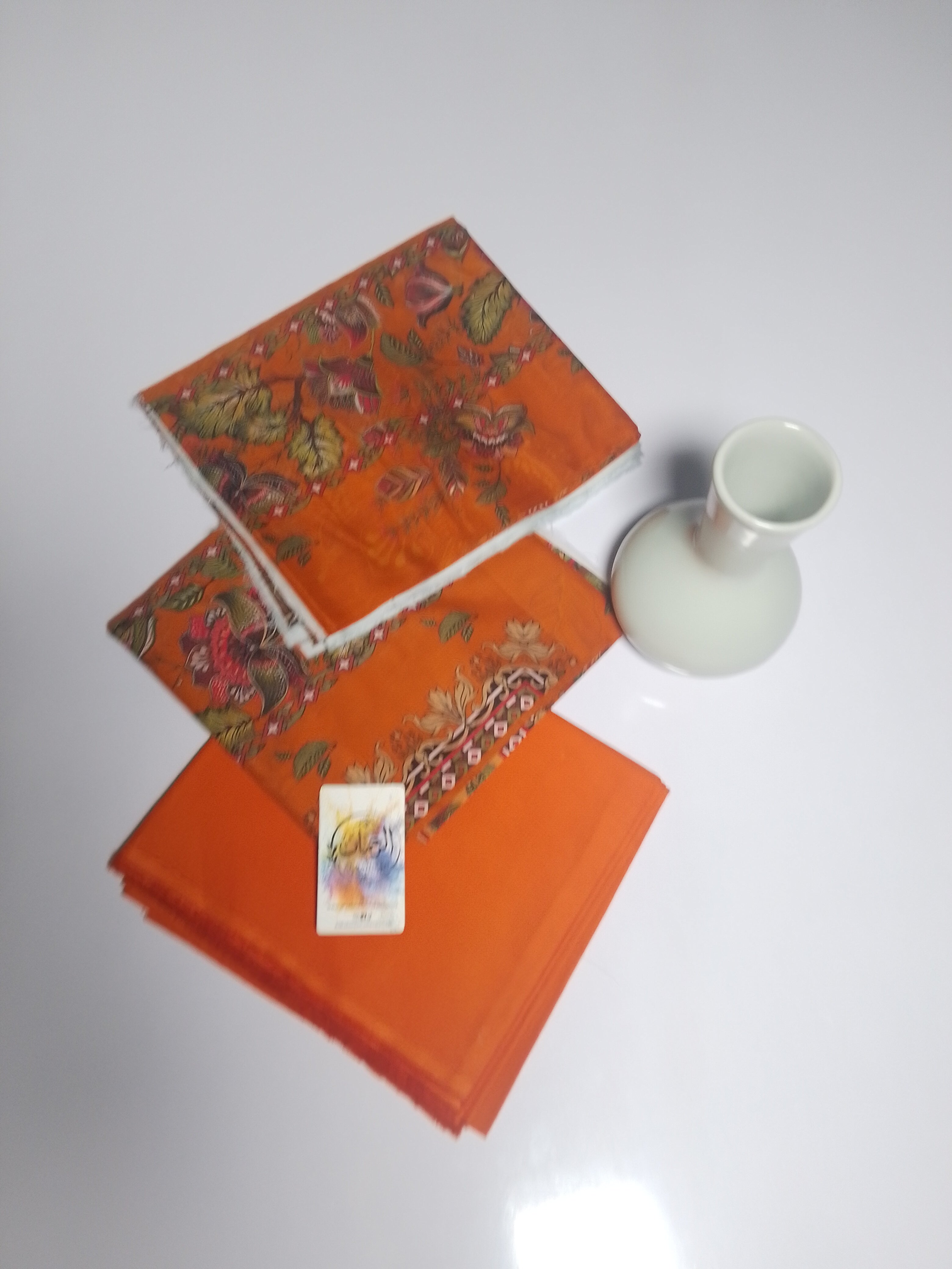 Vibrant Orange Unstitched 3 Piece Lawn Suit |