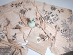 Premium Cream Beige Unstitched 3 Piece Lawn Suit