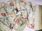 Graceful Sage Green Unstitched 3 Piece Lawn Suit