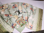 Graceful Sage Green Unstitched 3 Piece Lawn Suit